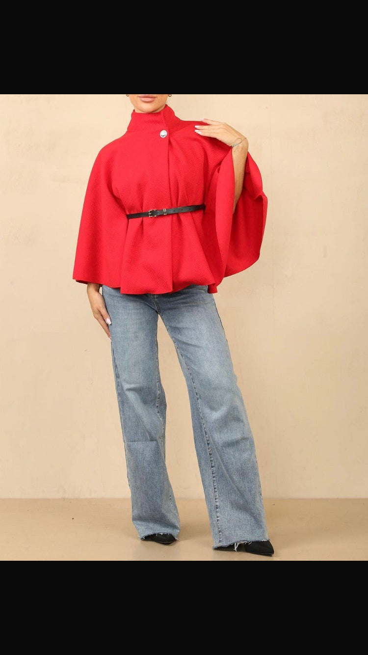 LARASFASHION BELTED CAPE