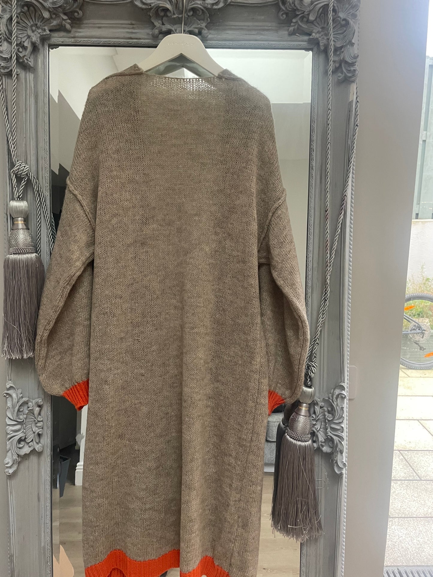 MOCCA ORANGE STAR LONG CARDI