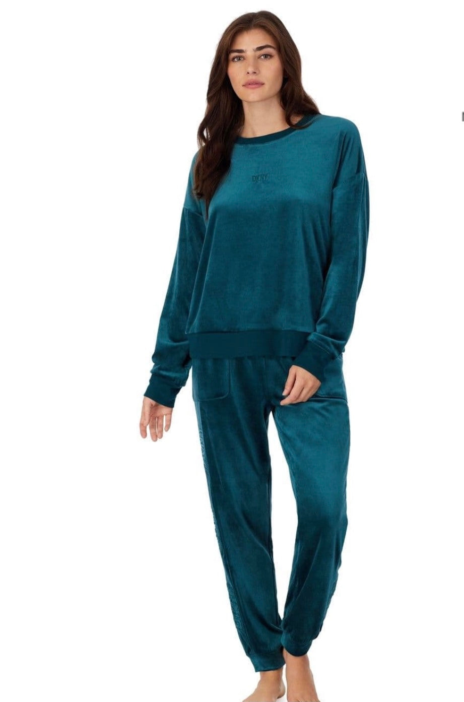 DKNY Velour Luxe Top and Jogger Set