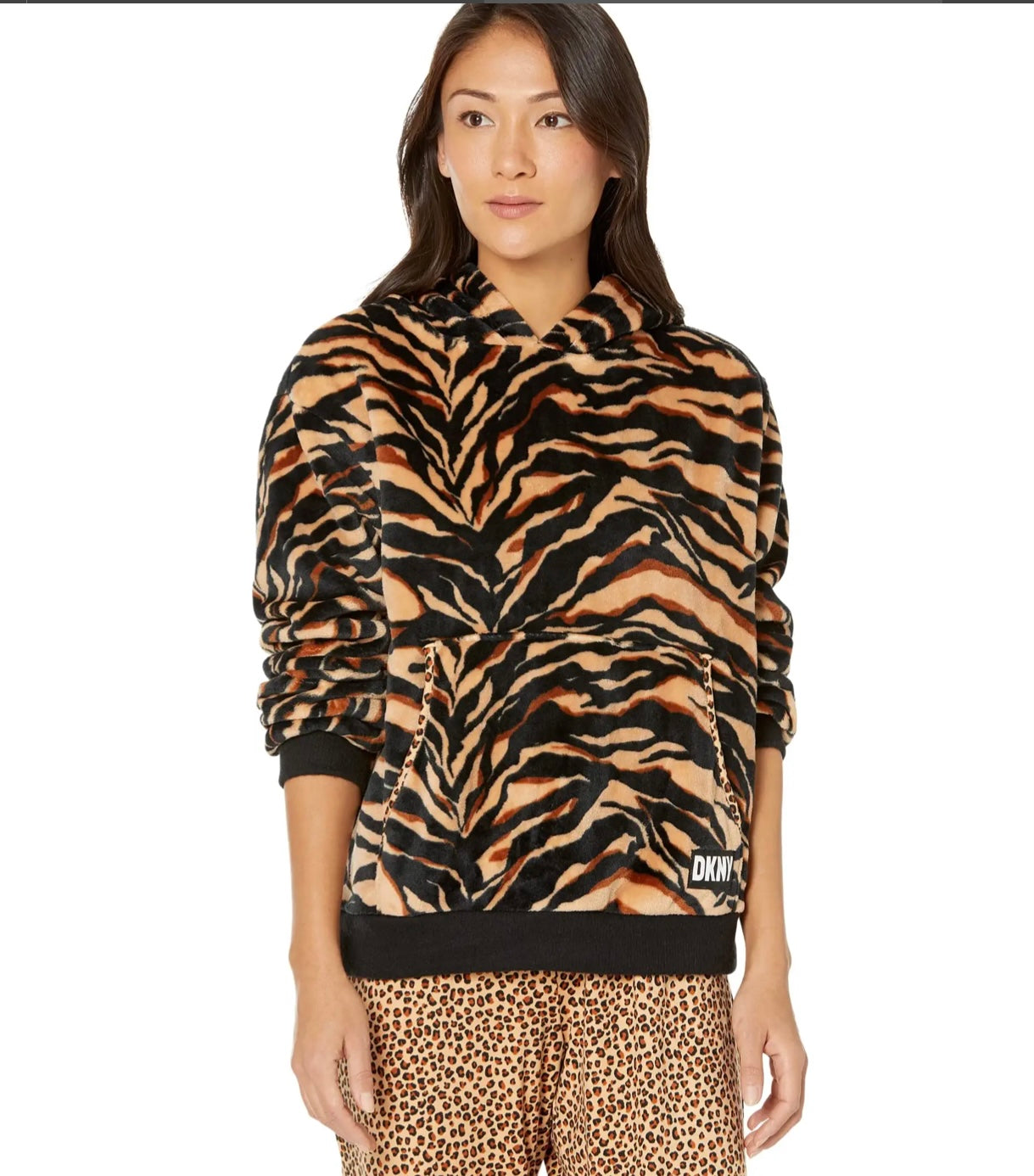 DKNY ANIMAL PRINT SOFT JOGGER HOODY SET
