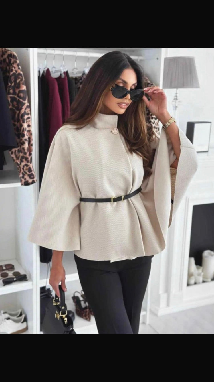 LARASFASHION BELTED CAPE
