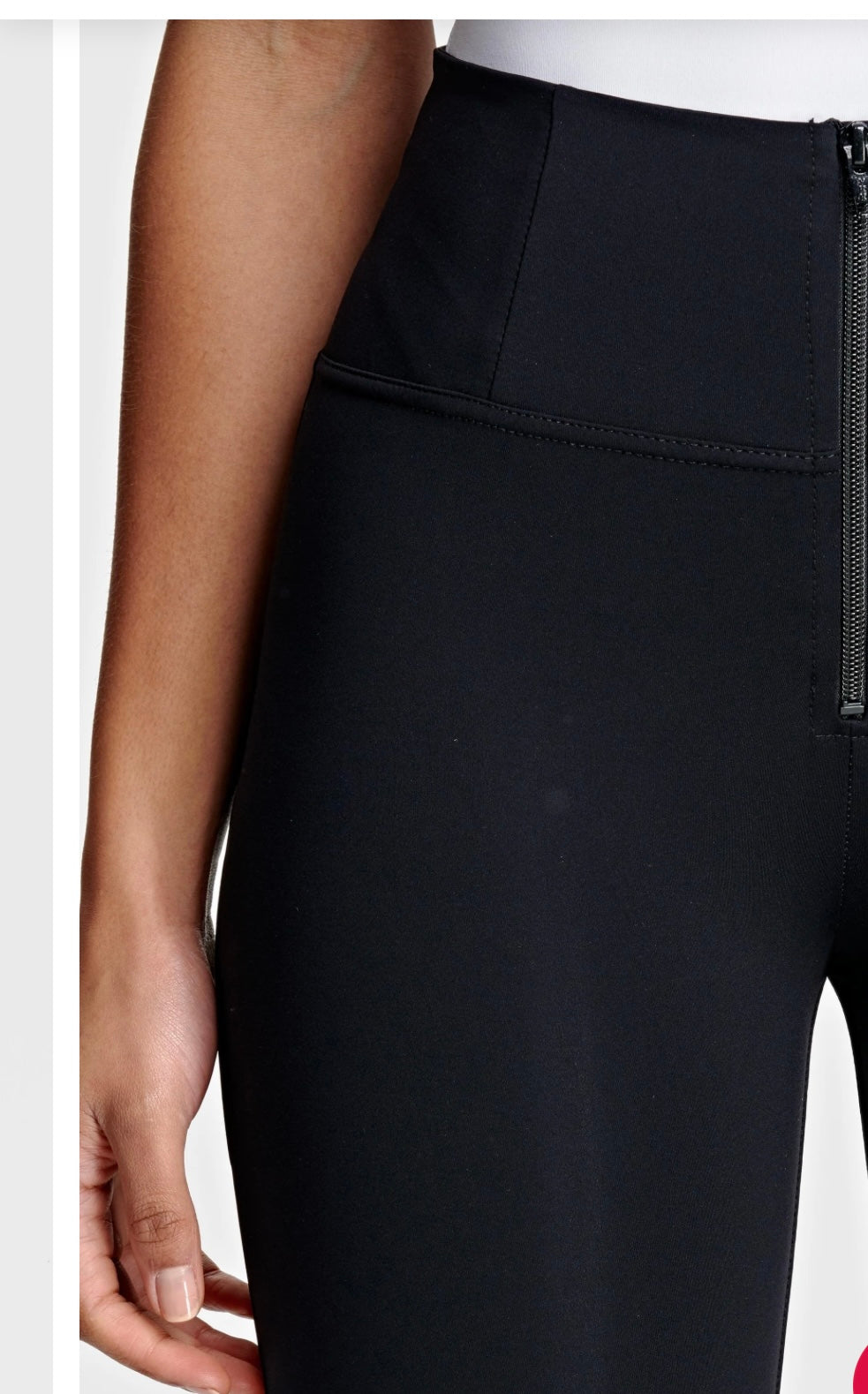 AMAZING FREDDYS ZIP HIGH-RISE SKINNY SHINY ORGANIC BLACK