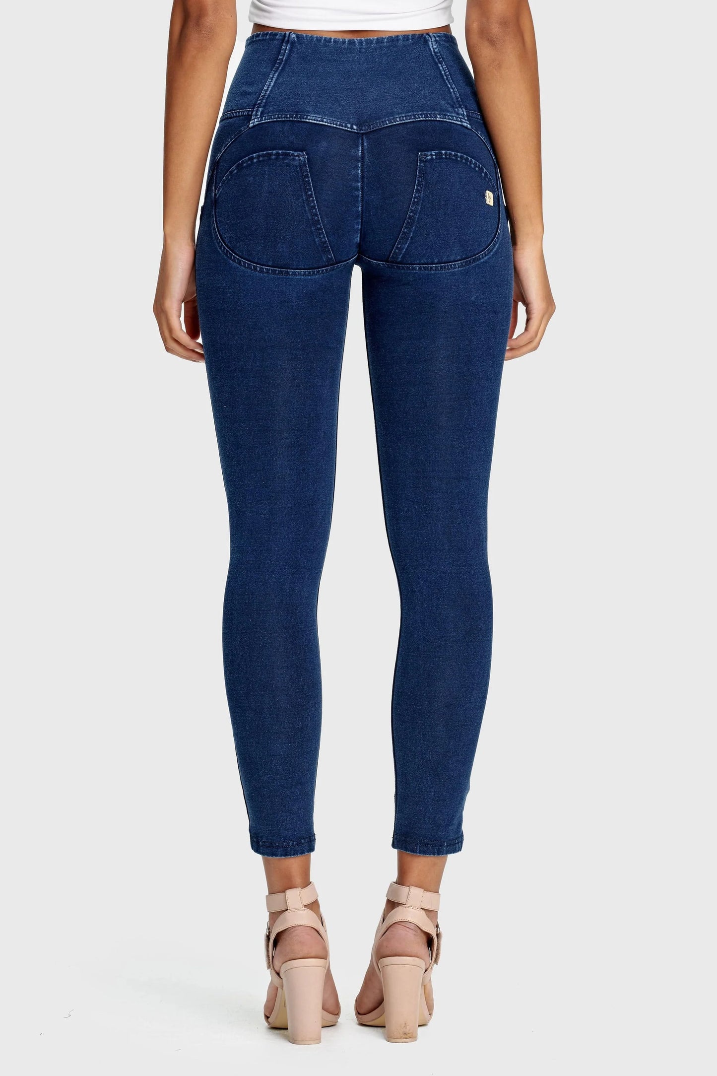 AMAZING FREDDYS NAVY , 3 BUTTON HIGH WAIST BLUE STICH