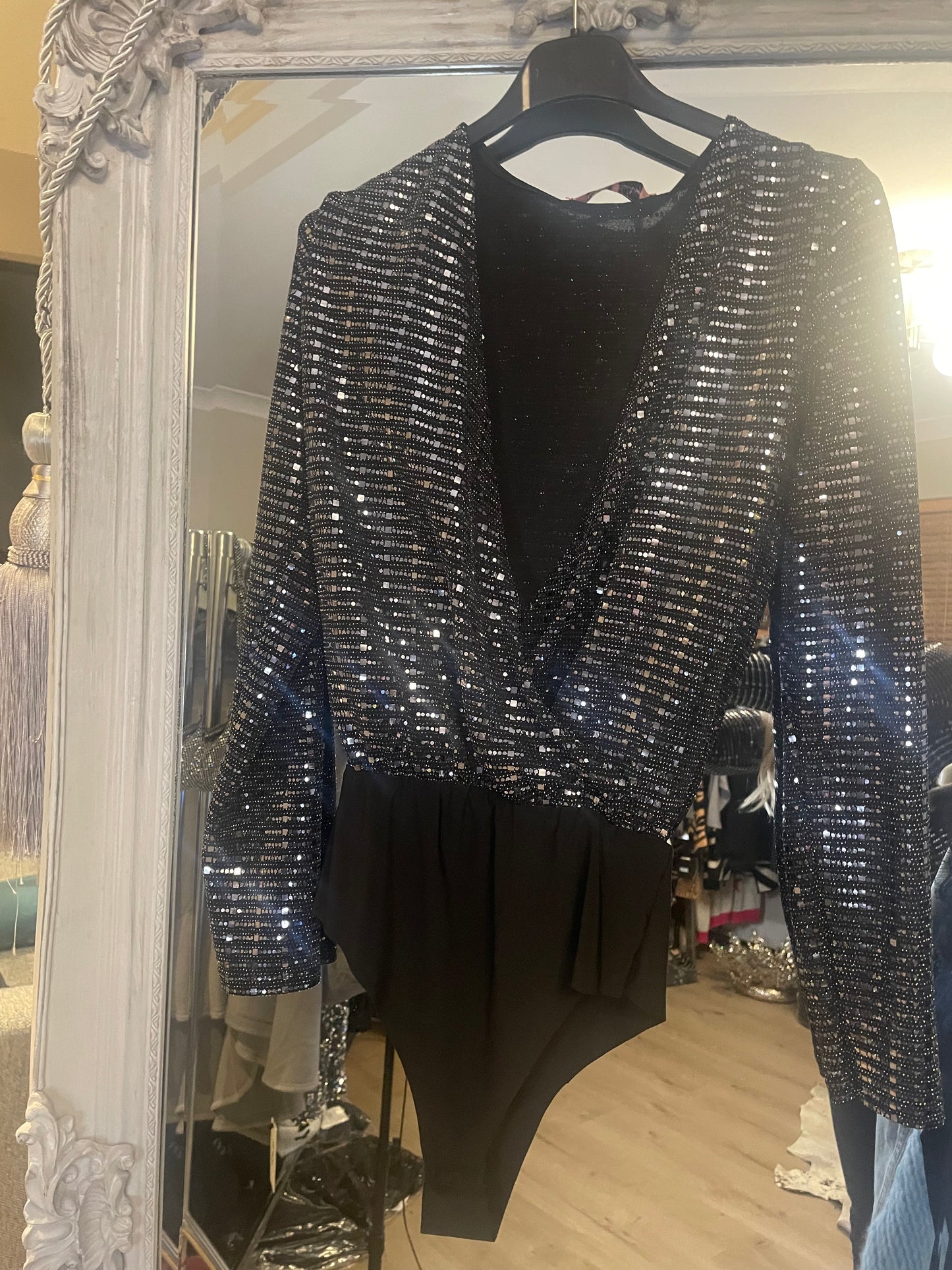 SPARLE SILVER BODY SUIT