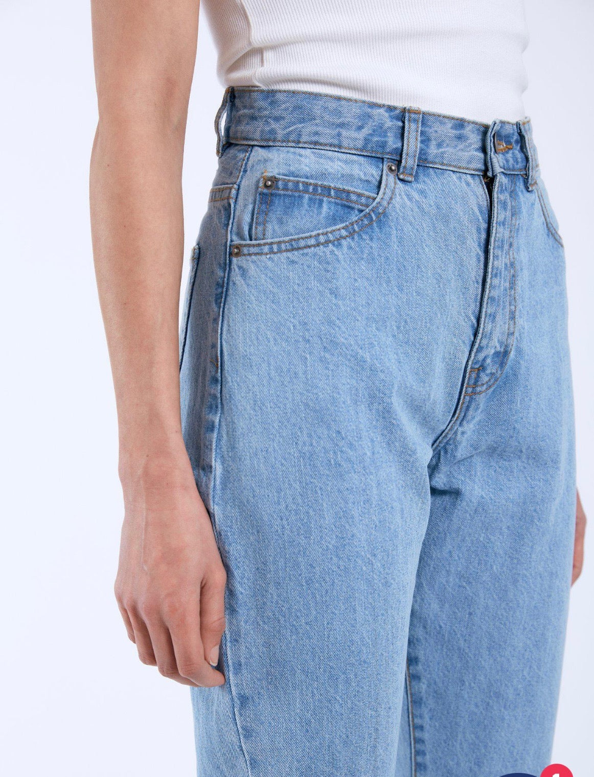 LMITED EDITION MOM JEANS DR.DENIM PALE BLUE