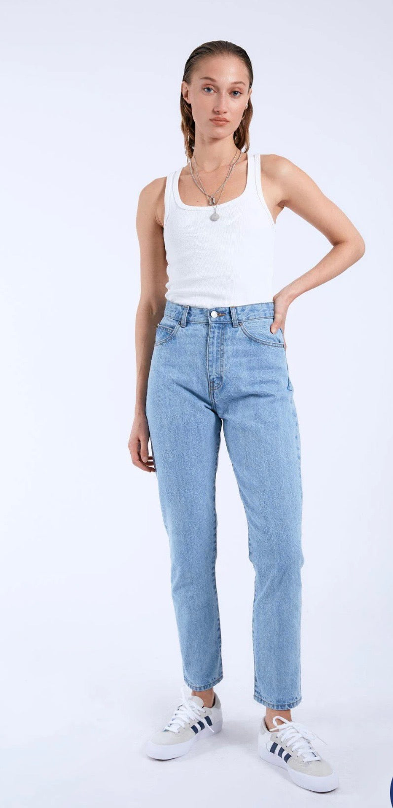 LMITED EDITION MOM JEANS DR.DENIM PALE BLUE