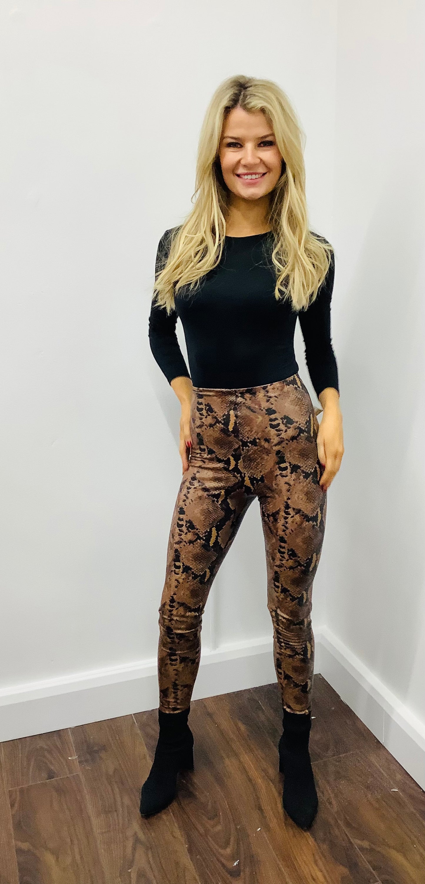 COMMANDO FAUX SNAKE SKIN LEGGING