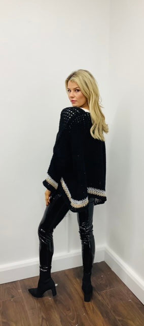 LARASFASHION BLACK LIGHT KNIT