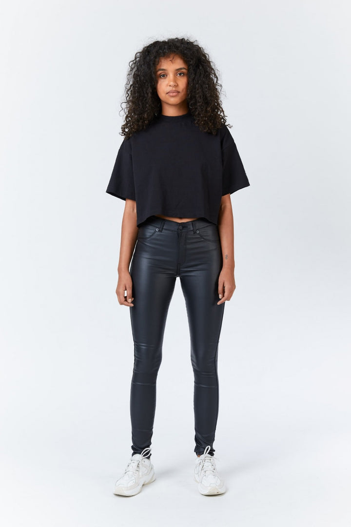 DR.DENIM PLENTY BLACK LEATHER