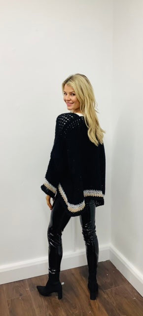 LARASFASHION BLACK LIGHT KNIT