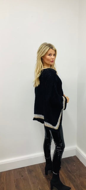 LARASFASHION BLACK LIGHT KNIT