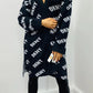 DKNY FLANEL LOGO CARDI