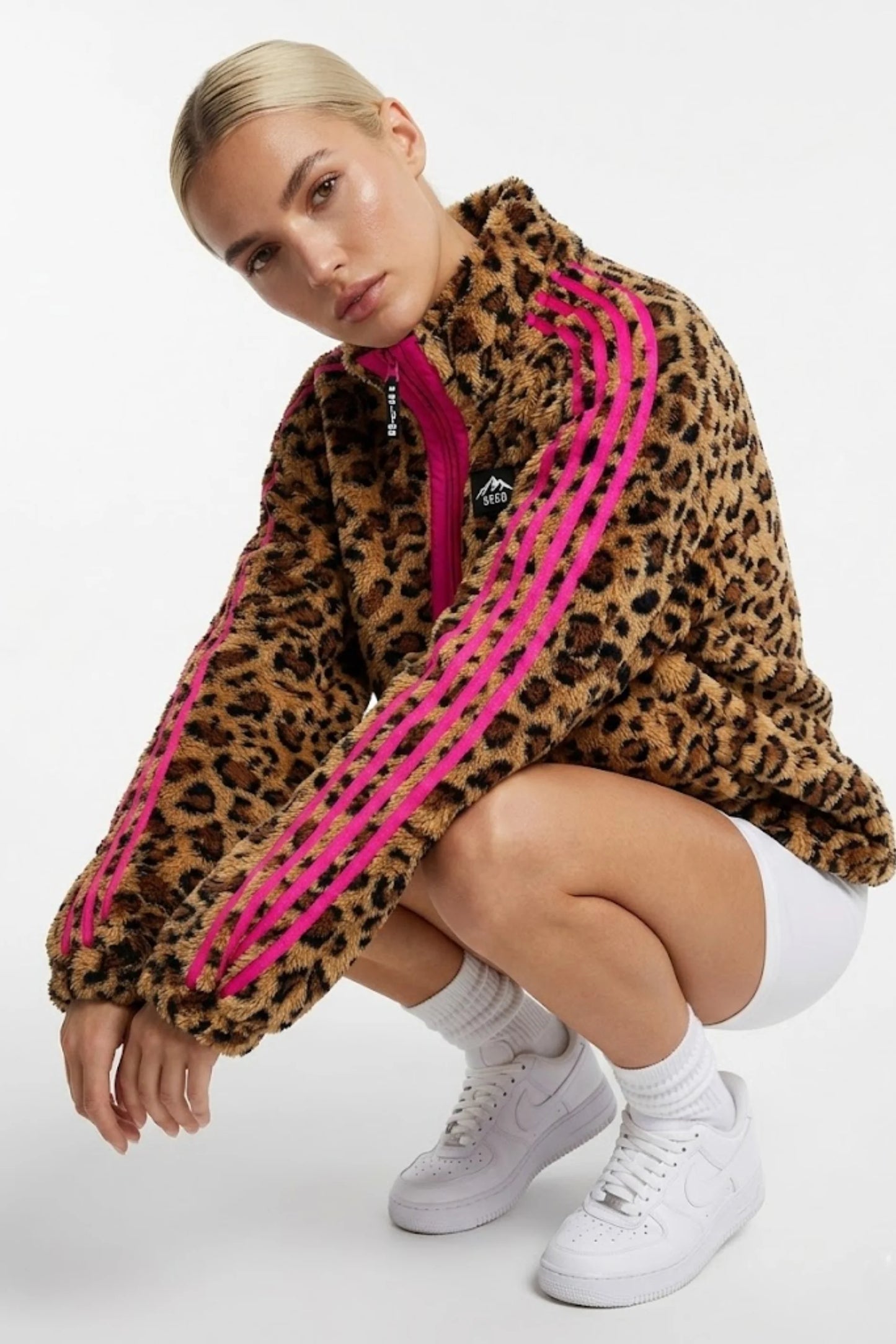USCO Vector Fleece Hot Pink Leopard Print