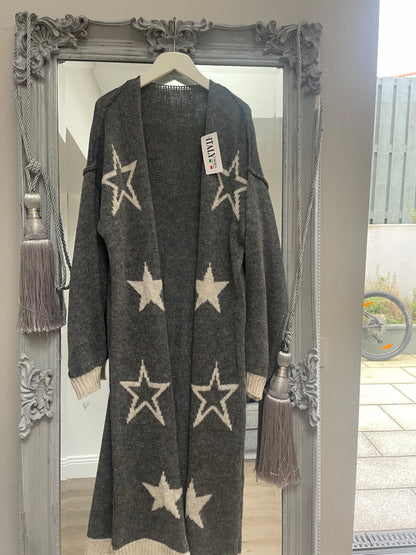 GREY STAR CARDI LONG