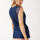 LACE SILK CAMI NAVY