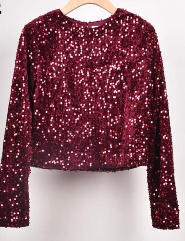 LARASFASHION SPARKLE BOW TOP