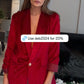 LARASFASHION SOFT RED VELVET SPARKLE BLAZER