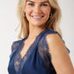 LACE SILK CAMI NAVY