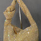 A DIAMANTÉ KNOT SILVER LARA LUXURY BAG