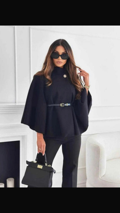 LARASFASHION  BELTED  CAPE