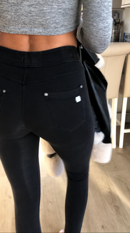 Freddy Black Skinny Jeans Women High Waisted Stretch Denim