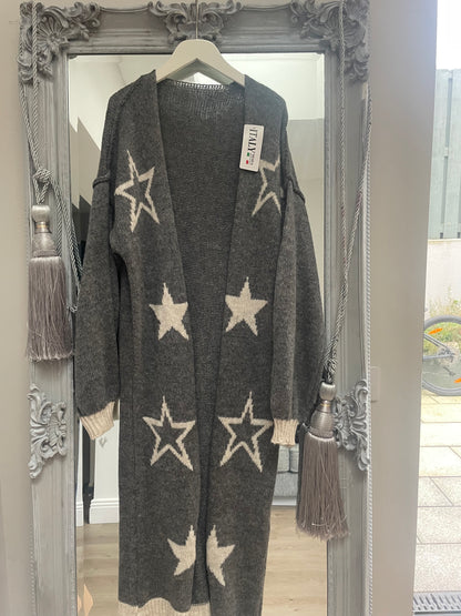GREY STAR CARDI LONG