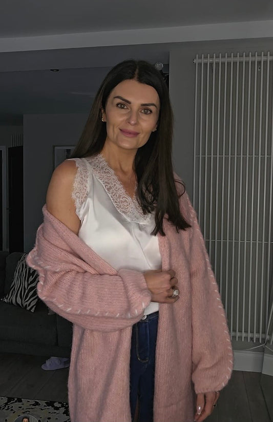 LARASFASHION BABY PINK CARDI