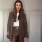 LARASFASHION BROWN  LONG CARDI