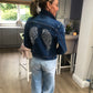 ANGEL WING STUDDED DIAMANTÉ  DENIM JACKET