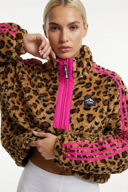 USCO Vector Fleece Hot Pink Leopard Print