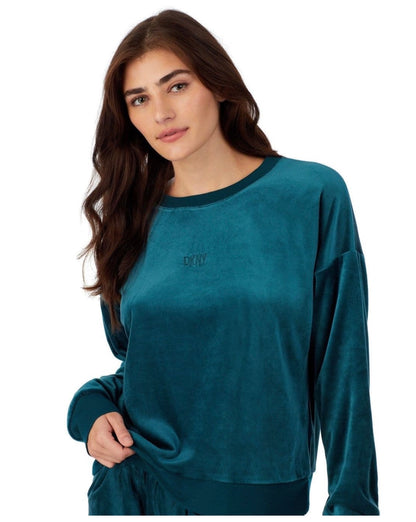 DKNY Velour Luxe Top and Jogger Set