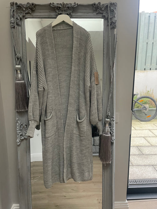 LUSHNESS CARDI GREY LONG