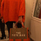 ORANGE BOUCLE  WOOL MIX STAR KNIT