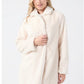 LARASFASHION ITALIAN FAUX FUR  COAT OFF WHITE