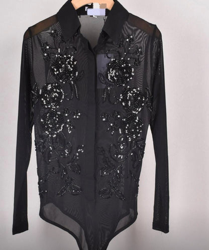 LARASFASHION BEADED BODYSUIT