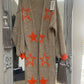 MOCCA ORANGE STAR LONG CARDI