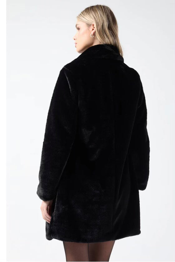 LARASFASHION TEDDY COAT BLACK