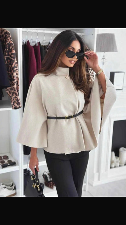 LARASFASHION  BELTED  CAPE
