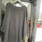 DIAMANTÉ SKULL BATWING TOP GREY