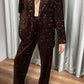 SEQUIN CHOCOLATE TROUSER