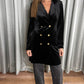 BLAZER COAT / DRESS BLACK VELVET