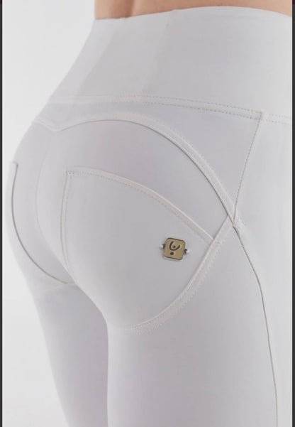 Freddy Women’s White Leather Pants High Waisted Skinny