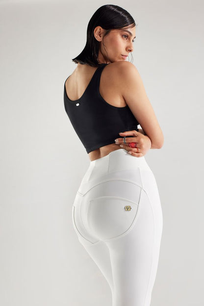 Freddy Women’s White Leather Pants High Waisted Skinny