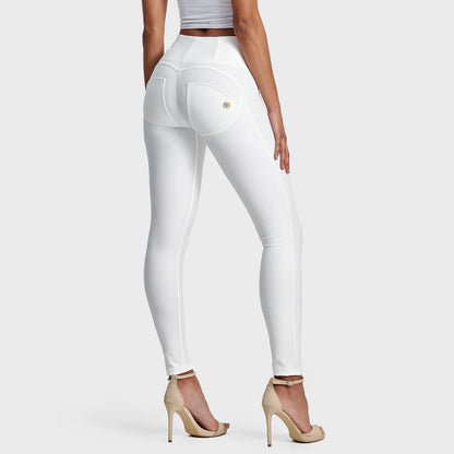 Freddy Women’s White Leather Pants High Waisted Skinny