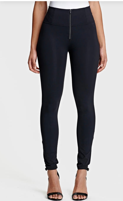 Freddy High Waisted Skinny Jeans Black Shiny Women
