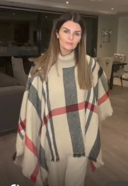LARASFASHION BURB SOFT PONCHO