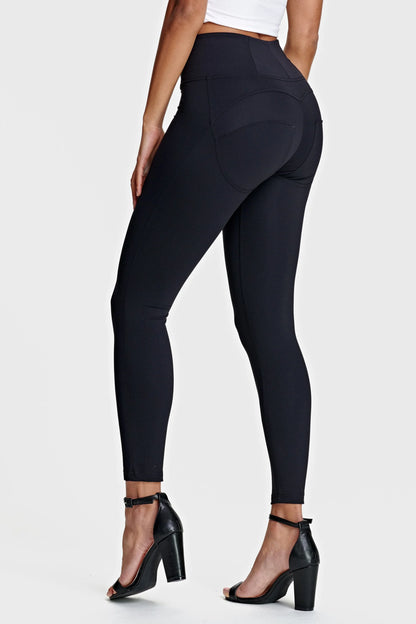 Freddy High Waisted Skinny Jeans Black Shiny Women