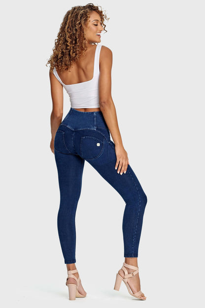 Freddy 3 Button High Waist Blue Stitch Jeans