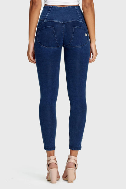 Freddy 3 Button High Waist Blue Stitch Jeans
