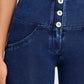 AMAZING FREDDYS NAVY , 3 BUTTON HIGH WAIST BLUE STICH